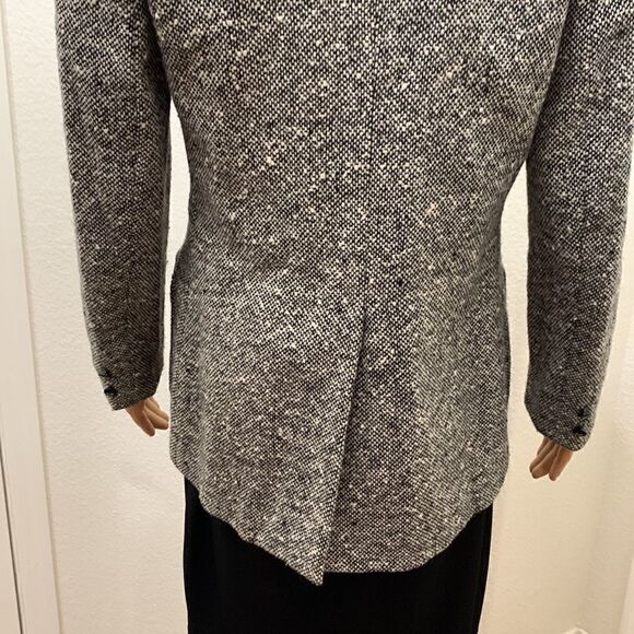 Prestige Boston Size 10 Union Made USA Black White Tweed Woman’s Jacket Pockets - Picture 7 of 13